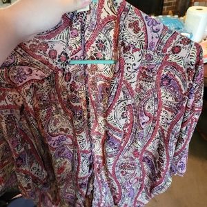 Purple paisley Large shaw